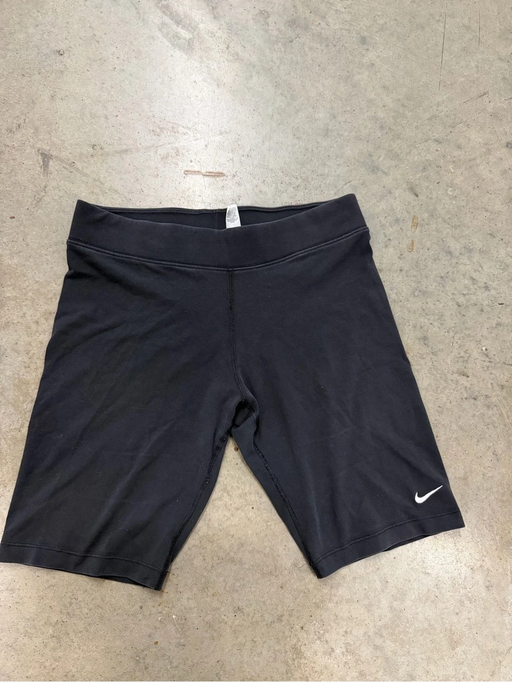Nike Black Bike Shorts with White Swoosh